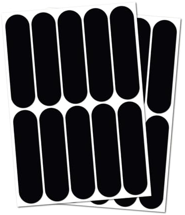 B REFLECTIVE - Kit de pegatinas reflectantes Cascos, Patinetes, Bicicletas, Scooters - Adhesivo Universal - Tecnología 3M™ - Visibilidad - Discreta - Adherencia Máxima - Negro - Paquete de 2