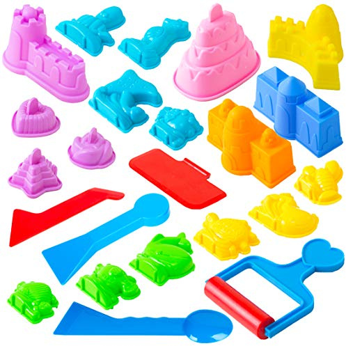 USA Toyz Sand Molds Beach Toys for Kids Set - 23pk Sandbox Toy for Toddlers, Compatible with Foam or Molding Clay Kits, Beach Sand Castle Building, Water Tables, Indoor Outdoor Sensory Toys for Kids