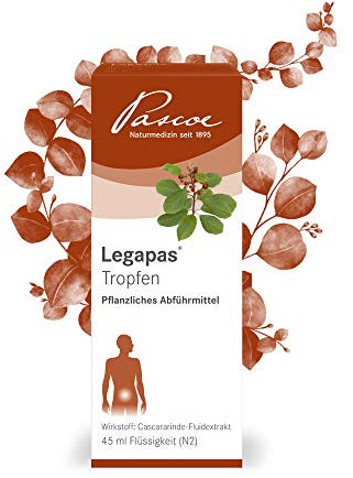 Legapas Tropfen: natürliches Abführmittel bei Verstopfung (Obstipation) – fördert die Darmentleerung - mit Cascararinde - 45 ml