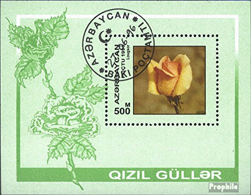 Aserbaidschan Bloc 24 (complète.Edition.) Neuf avec Gomme Originale ** MNH 1996 Rose sélections (Timbres pour Les collectionneurs) Plantes/Champignons
