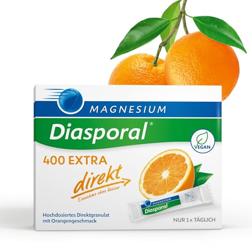 Magnesium-Diasporal 400 EXTRA direkt | Magnesium Sticks mit fruchtigem Magnesium Pulver | Das Direktgranulat der EXTRA-KLASSE mit 400mg Magnesium pro Stick, 20 Magnesium direkt Sticks