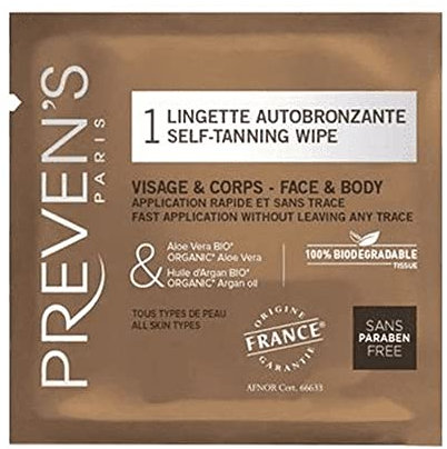 Preven's Lingette Autobronzante Visage et Corps 1 Lingette