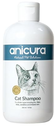 Anicura Shampooing naturel pour chat pour peaux sèches, démangeaisons et sensibles