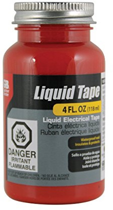 Gardner Bender, 4 Oz Bottle, Red LTR-400 Liquid Tape, Home/Auto/Marine/Electric Applications, Indoor/Outdoor Use, Brush On, Repair/Seal/Insulate & Protect, 4 Fl Oz
