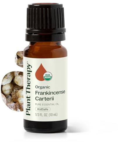 Plant Therapy Organic Frankincense Carterii Essential Oil 100% Pure, USDA Certified Organic, Undiluted, Natural Aromatherapy, Therapeutic Grade 10 mL (1/3 oz)
