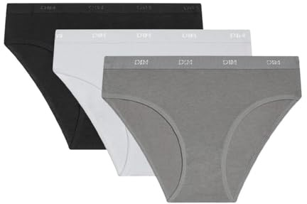 Dim Culottes Femme x3 | Les Pockets Ecodim | Coton & Élasthanne | Ceinture Confort | Multicolores | Invisibles sous Les Vêtements