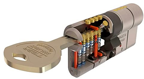 Tesa Assa Abloy - Cilindro Tesa Seguridad T70 30x40 Niquelado Leva Larga