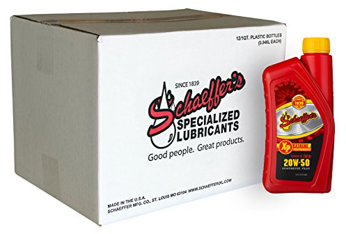 Schaeffer Manufacturing Co. 0707-012 Extreme V-Twin Synthetic Plus Racing Oil 20W-50, 1-Quart Bottle (Pack of 12)