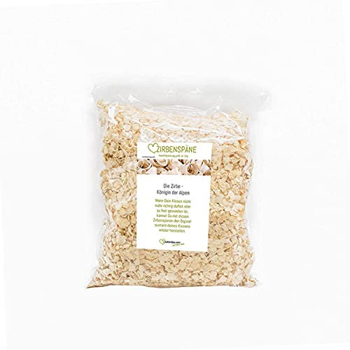 Hochwertige Zirbenspäne/Zirbenflocken 1000 ml - Zirbenkissen Füllung aus 100% Zirbenholz - Handarbeit aus Österreich