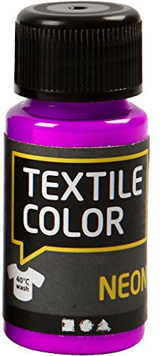 Creativ Company Textilfarbe, Neonfliederfarben, 50 Stück