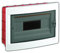 Unterputz Kleinverteiler 12 Module/Sicherungskasten/Verteilerkasten Unterputz IP40, 1-reihig mit Hutschiene + 1 stk. Klemme