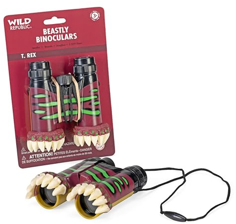 Wild Republic 15394 - Beastly Binocular Kinderfernglas T-Rex, 14 cm
