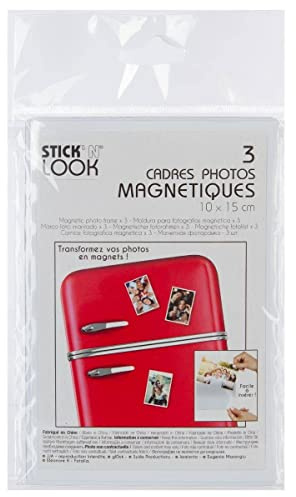 AC-Déco Cadres Photos magnétiques 10 x 15 cm - Lot de 3 - Sticker Photo