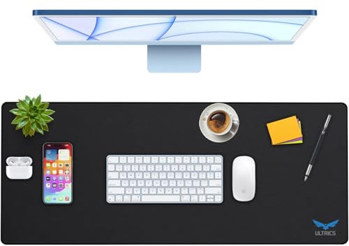 ULTRICS Tappetino per Mouse XXL, 900x400mm Tappetino per Mouse da Gioco, Gaming Mouse Pad per Maggiore precisione e Velocità, Tappetino da Scrivania Grande Resistente All'acqua con Superficie Liscia