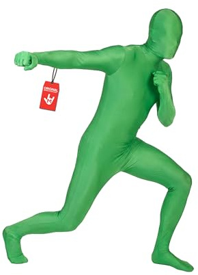 Morphsuit Helkroppsdräkt - Grön, M | Original Bodysuit för vuxna och barn | Super Stretch Kostym perfekt för gör-det-själv festkläder | Halloween, cosplay, maskeraddräkt | För män och kvinnor, gRÖN, M