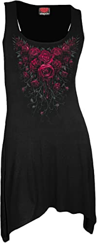 Spiral Women's Blood Rose - Goth Bottom Camisole Black Dress, Black, M UK