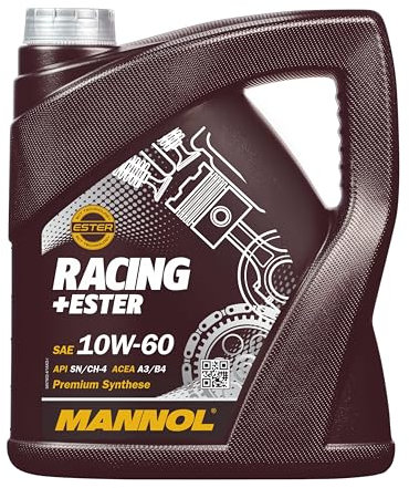 MANNOL Huile moteur RACING+ESTER 10W-60 Huile synthétique Huile ACEA A3/B4 API SN API CH-4 4 L