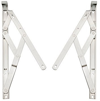 Pair of 17mm x 10 inch Top Hung Window Stays/Friction Hinges - Designed to Stay Open in Any Position Due to Friction, for uPVC or Aluminium profiled Windows (259mm).
