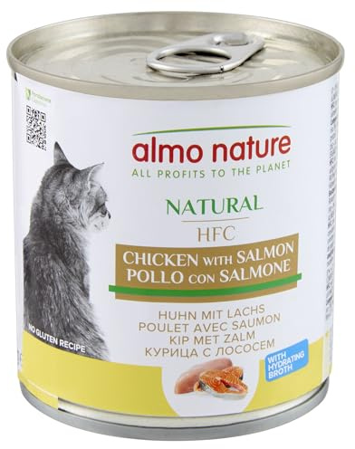 almo nature HFC Natural kattmat våt – kyckling och lax 12-pack (12 x 280 g)