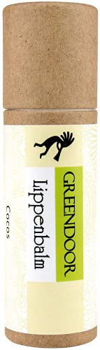 GREENDOOR Lippenbalsam Cocos natürlicher Lippenpflege-Stift plastikfrei, Naturkosmetik mit BIO Jojobaöl, Natur Lippenbalm Kokosnuss, Lip-Balm Pflege & Schutz gegen trockene Lippen