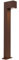 Qazqa - Industrie I Vintage I Industrie I Vintage I stehende Außenlampe rostbraun 65 cm IP44 - Baleno I Außenbeleuchtung - Aluminium Länglich - LED geeignet GU10