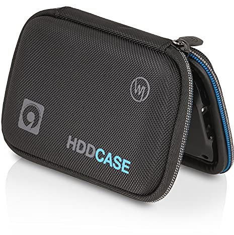 Wicked Chili Tasche für Externe Festplatte 2,5 Zoll SSD Hülle, Festplattentasche kompatibel mit WD Passport Elements, Toshiba Canvio, Intenso, TV USB Stick Case mit Fach (13,5 x 8,5 x 4 cm)