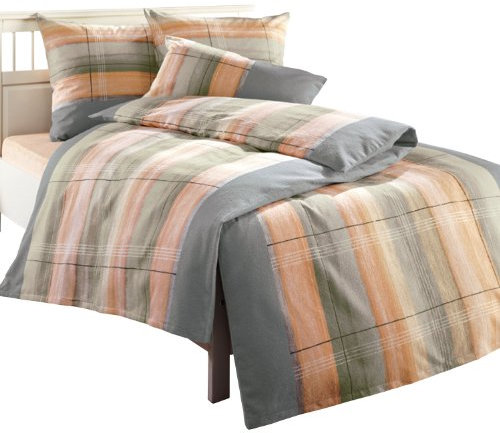 Dyckhoff 3063870200 Weichfrottier-Bettwäsche Corinna 80 x 80 cm und 135 x 200 cm, beige