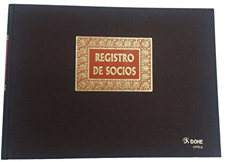 Dohe 9914 - Libro Registro, registro de socios, folio apaisado