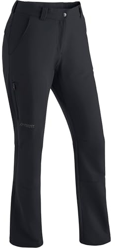 Maier Sports Helga, Warme Damen Wanderhose, Wasserabweisende Outdoorhose für Trekking und Hiking, PFC-frei, mSTRETCH pro 2 & Dryprotec-Technologie, Schwarz, 20 (W31/L29)