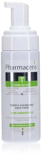 Pharmaceris T Puri-Sebostatic, Gesichtsreiniger, Gesichtsreinigungsschaum für Akne und Mischhaut, PCA-Zink, Tamarinden- und Klettenextrakt, Gesichtswaschmittel - 150 ml