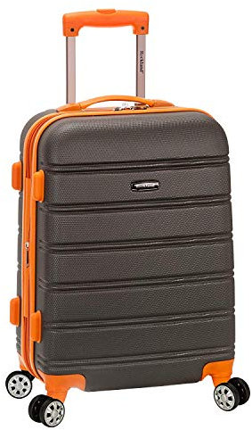 Rockland Melbourne Hardside Expandable Spinner Wheel Luggage, Carry-On 20, Charcoal