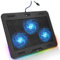 KLIM Aurora + Laptop-RGB-Kühler- 11 bis 17 Zoll + Laptop-Gaming-Kühlung + USB-Lüfter + Stabil und leise + Mac- und PS4-kompatibel + Neuheit