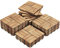 Yaheetech Piastrelle Esterno 30x30 cm Legno Pavimento Giardino ad Incastro 2,43 m² 27 Pezzi per Balcone Terrazza Patio Tagliabile Marrone Chiaro-12 stecche