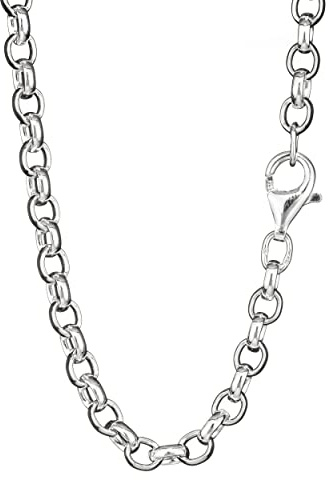 NKlaus collier 40 cm oval ärtkedja 925 sterlingsilver, bredd: 4,1 mm halsband 8235