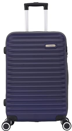 TROLLEY ADC - Valise Moyenne Soute 65x41x26 cm - Rigide, Légère 3 Kg - 65 litres - 4 Doubles Roues Silencieuses - Maniable, Pratique et Étanche - Collection Classiq - Bleu Marine