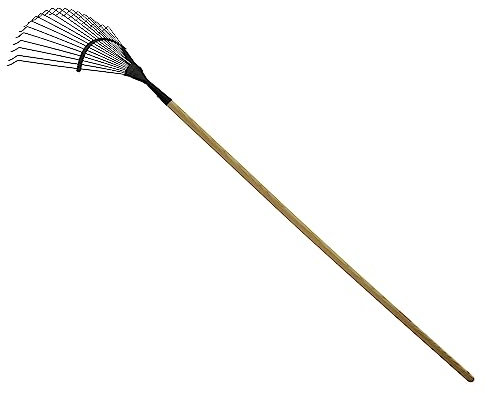 Rasenrechen mit 20 Zinken, mit Buchenstiel