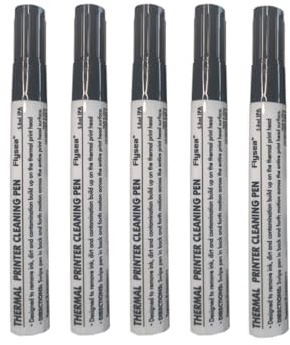 Starsouce 5 Pack Thermal Printer Cleaning Kit Universal Printhead Cleaning Pen for Receipt Shipping Label POS Card Thermal Printer