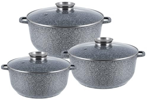 Zilner ZL-7056 Lot de 6 casseroles à induction 10 l + 13 l + 18 l