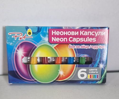 Metma 6 neon colurs for decorating Easter Eggs Paint Dye