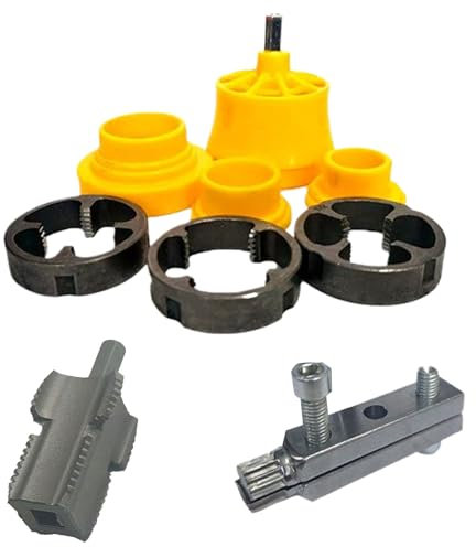 fayarrd Set di filettature in PVC, con filettatura interna ed esterna, utensili manuali resistenti all'usura, per trapani elettrici, installazione sanitaria, casa ed esterni