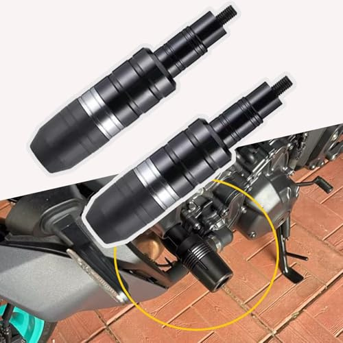 ZIRTUS 2 PCS Motorcycle Falling Protection Frame Slider for Suzuki GSXF GSX S750 F 750F GSX750F, Motorcycle Crash Protector, Frame Crash Pads Exhaust Sliders Crash Protector, D Gray