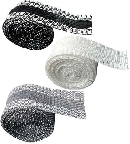 TRACOMPAN Wonder Web Hemming Tape for Trousers 3pcs 10M 2.5CM Wide Iron On Extra Strong Invisible Adhesive Hem Tape for Clothes, Curtains, Jeans & Skirts (White/Black/Grey)