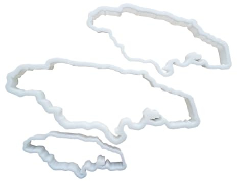Jamaica Country Map Shape Cookie Cutter Dough Biscuit Pastry Fondant Sharp Stencil Outline Atlas Jamaican Island (Large)