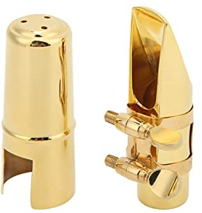 VGEBY Kit D'embout de Saxophone en Métal avec Coussinets et Capuchon, Produit un Son Standard, pour les Joueurs de Saxophone (N ° 6)