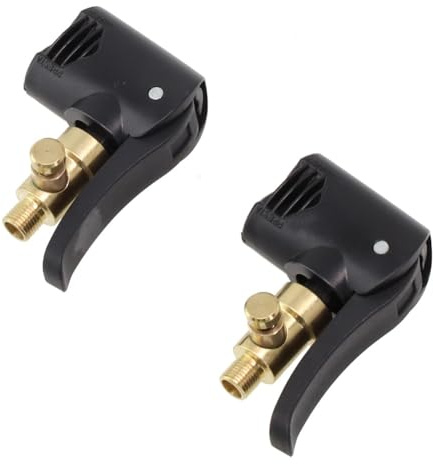 Violiica 2 Pz Per Bicicletta Pompa Pneumatico Adattatore Valvola Per Presta Doppia Testa di Ricambio Pompa Aria Testa Per Bicicletta Pista Pompa Nero