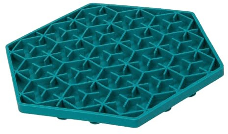 Tappetino da leccare Cane Gatto Lick Mat 20x23 cm Verde con Ventose per Mangiare Lentamente Pet Ciotola Antistress Accessori Idea Regalo Impermeabile Facile da Pulire