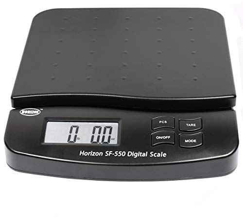 Horizon SF-550 55 LB x 0.1 OZ Digital Postal Shipping Scale with Counting Function, Auto Read Hold, 1 Gram Accuracy