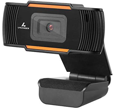 LYCANDER HD Webcam - avec Microphone Intégré, Câble USB, Hauteur Ajustable, Résolution 720p HD