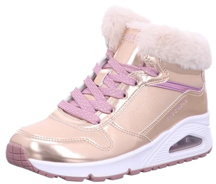Skechers 310518L RSGD Sneaker, Rose Gold Pu/Lt. Pink Trim, 34 EU