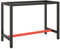 Gecheer Werkbankgestell Metallgestell Werkbank Gestell Werkstatttisch Arbeitstisch Werktisch Tischgestell Metall Mattschwarz und Mattrot 110x50x79 cm